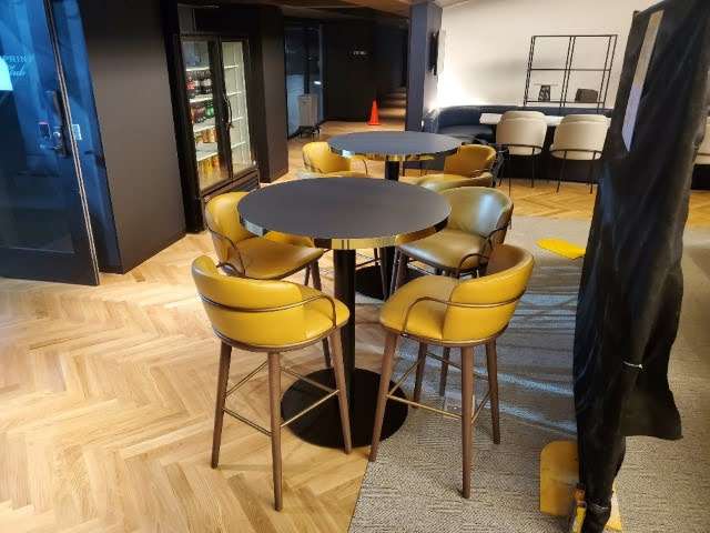 KPMG Blue Print Club Custom Stadium Tables project view
